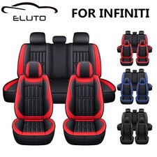 Schwarze 5-Sitzer Autositzbezüge universeller PU-Leder Schonbezug Komplettset*