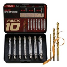Screw Extractor Set, 10 Piece Easy Out Bolt  Screw Remover