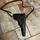 ORIGINAL VINTAGE WW2 SWISS MILITARY LUGER LEATHER HOLSTER AND SHOULDER STRAP