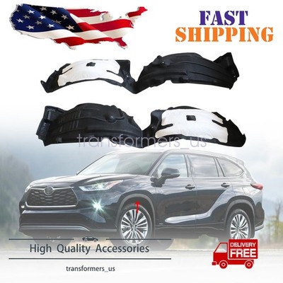 Pair Front Left & Right Side Inner Fender Liners For 2020-2024 Toyota Highlander