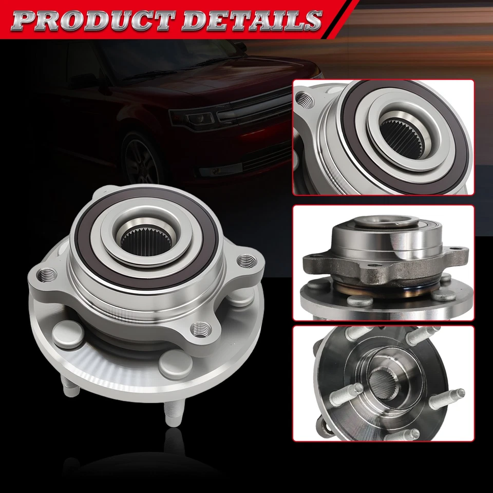 Pair Front Wheel Hub Bearing For 2010-2019 Ford Taurus Flex Lincoln MKS MKT - Изображение 3 из 4