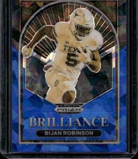 Bijan Robinson Panini Prizm Draft Picks Brilliance #BR20 Blue Ice