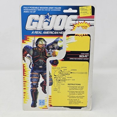 Sci-Fi Directed Energy Expert 1990 G.I. Joe File Card Back Uncut Hasbro Vintage