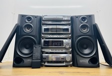 Vintage 1990s Kenwood Hifi System With Speakers & Remote Ah-5 Amp 6 Disc Changer