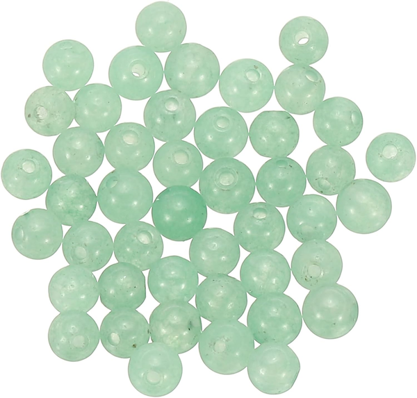 45 StüCk 4Mm Naturstein Perlen MintgrüN, Runde Aventurin Edelstein Perlen Set Gl-image