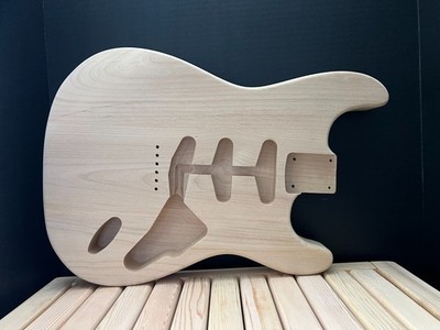 Strat Style Guitar Body SSS Hardtail/3 Piece  Alder 4.7 lbs/CNC-3D Creation