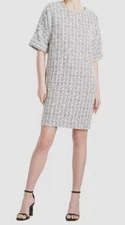 Natori Women's White Tweed Shift Dress Size M