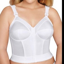 Vintage Bullet Bra 36C long line white