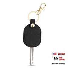 Leather Car Key Cover, Key Covers for Car Keys, Broken Key Protector with Black