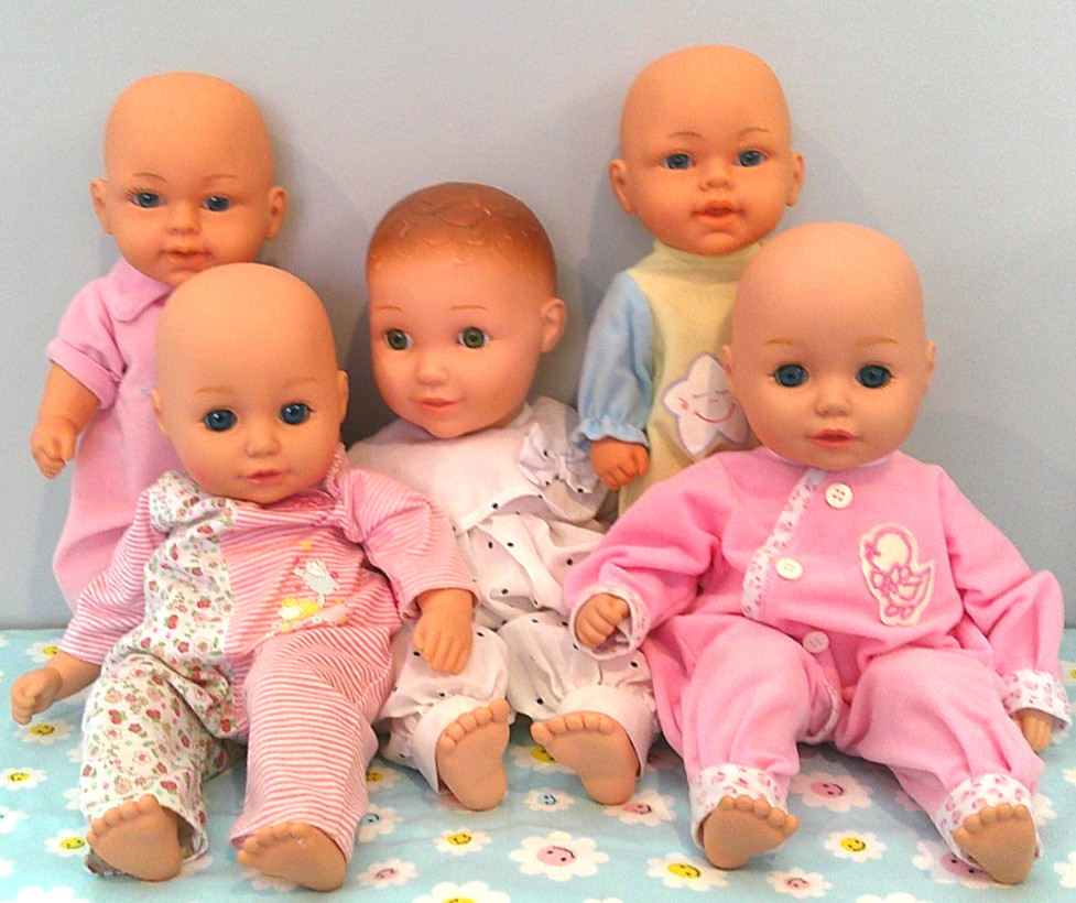 Adorable All Vinyl & Vinyl & Cloth Baby Doll Lot for Play
