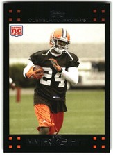 2007 Topps #382 Eric Wright RC Cleveland Browns