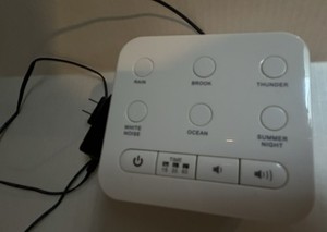 Compact Sleep Sound Machine Six Different Sounds Battery and Plug In