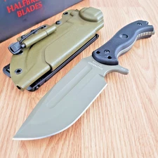Halfbreed Blades Large Fixed Knife 5.75" K340 ISODUR Tool Steel Blade G10 Handle