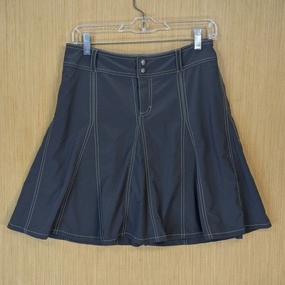 Athleta Gray Active Skort Tennis Prep Contrast Stitch Built-in Shorts Size 6