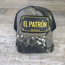 John Hatter & Co El Patron Trucker Hat Adjustable Snapback Cap Mesh Camouflage 