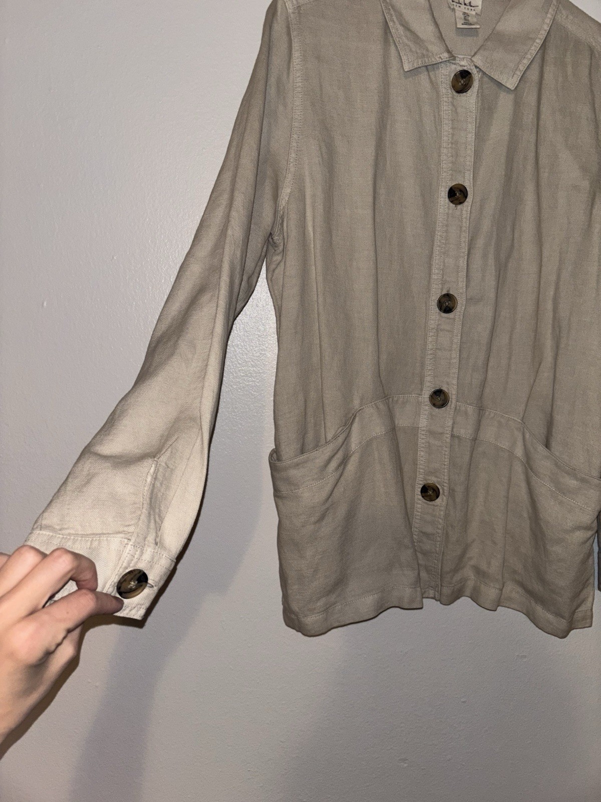 Nicole Miller Button-Down Lightweight Jacket, Siz… - image 2