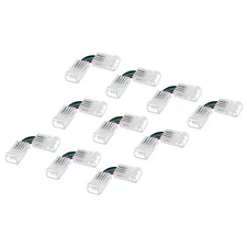 10pcs L Shape 4 Pin LED Connectors 10mm Wide Right Angle Corner Connectors