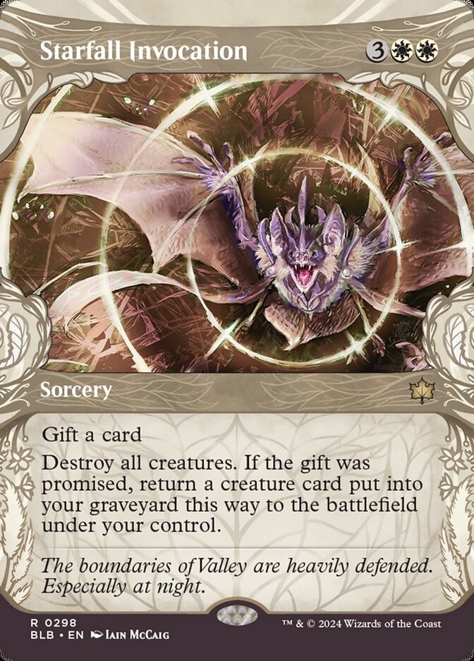 Starfall Invocation (Showcase, Borderless) [Bloomburrow] #298 NM MTG