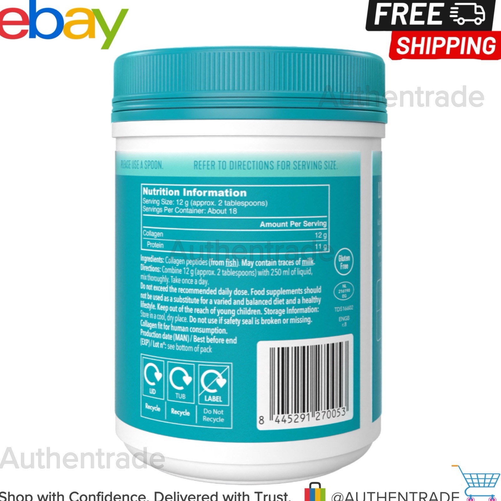 Vital Proteins Marine Collagen Powder Unflavoured 221g - Brand New & Genuine