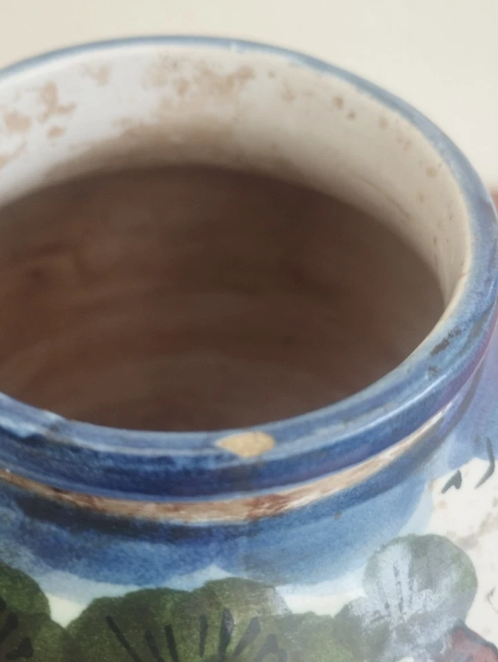 Vase Potiche Majolica Albarello Par Lucas Cambiaso. - Photo 4/4