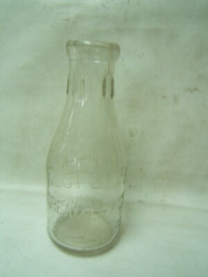 West Shore Creamery Quart Milk Bottle Lemoyne, PA, Embossed TREQ VGC 