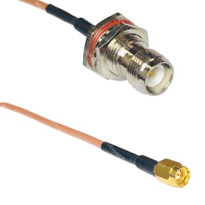 RG316 RP-TNC FEMALE BULKHEAD to SSMA Male RF Cable Rapid-SHIP LOT