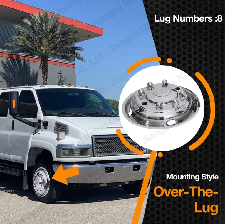 19.5英寸车轮模拟器8凸耳4手孔适用于雪佛兰GMC/福特/日力诺/国际 — 第 4/4 张图片