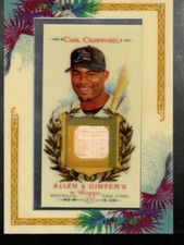 A9126- 2007 Topps Allen and Ginter Relics # Cc Carl Crawford Schläger H - Nm-Mt