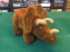 Vintage 1980 Dakin Brown Triceratops Dinosaur Prehistoric Pets Stuffed Plush