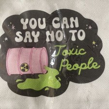 Zipper Bag No to Toxic People Pencil Makeup Case Travel Bag Organizer New