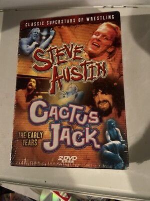 Steve Austin Cactus Jack The Early Years (2 DVD Set) 2004 Sealed New Wrestling