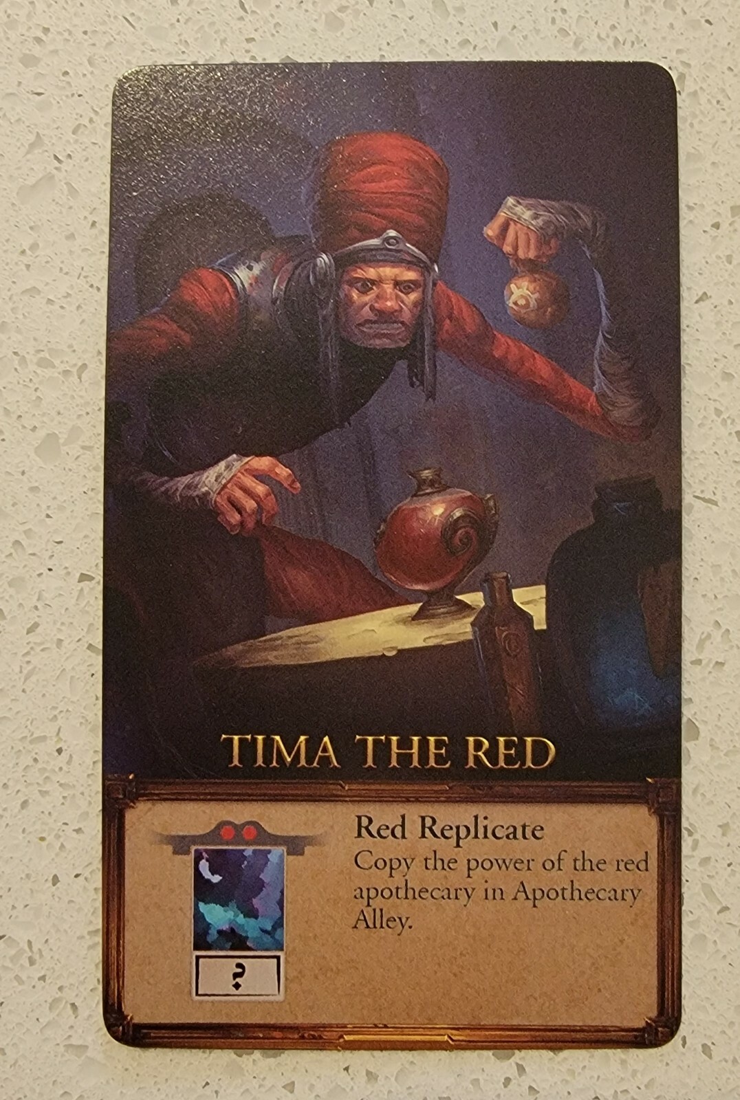 Apotheca: Tima The Red. Promo Card