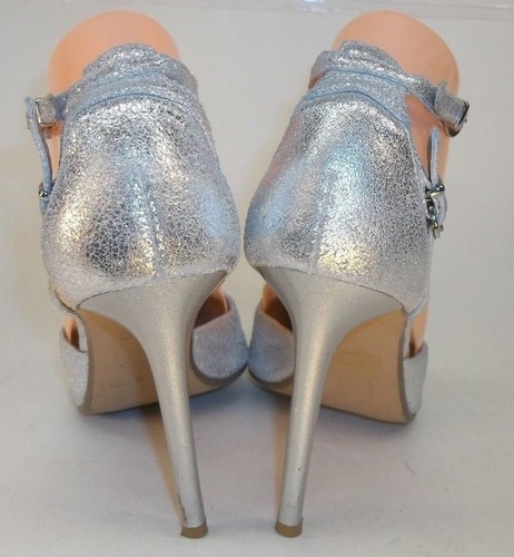 Steve Madden BLAZZE donna US 8M pelle argento cinturino alla caviglia tacco a punta - Foto 4 di 9