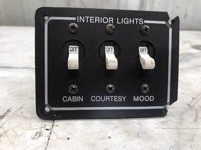 95 Crownline 225 Boat interior lights switch control panel cabin courtesy mood