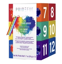 PRIDEFUL 12 Pc Rainbow Bath Bomb Gift Set Cruelty Free & Gender Nonspecific NEW