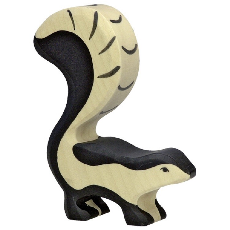 Holztiger 80189 Skunk 11 CM Wooden Figures Series Forest Animals