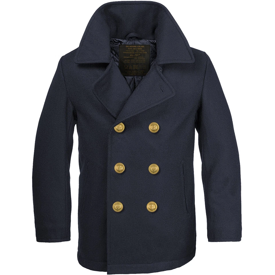 ARMÉE ALLEMANDE STYLE CLASSIC BW COLANI MARIN CABAN HOMMES VAREUSE BLEU MARINE S - Photo 1/1