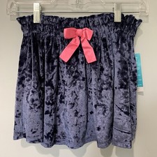  NEW Girl's BLUE SKATER style SKIRT with BOW SIZE 8 - 365 KIDS FROM GARANIMALS