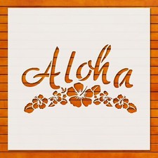Reusable Hibiscus Flower Stencil Template Reusable - Airbrush, Wall Art, DIY Cra