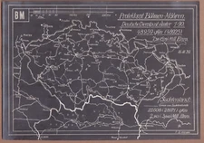 Period Microfilm Print Map print Bohemia & Moravia Protectorate 16 March 1939
