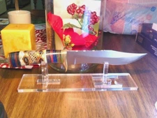 Knife Display Stand Clear Acrylic for Fixed Blade Knives 6" to 14" Display