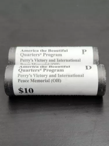 2013-P & D Perry's Victory OH Quarter U.S. Mint Wrapped Rolls BU #1582