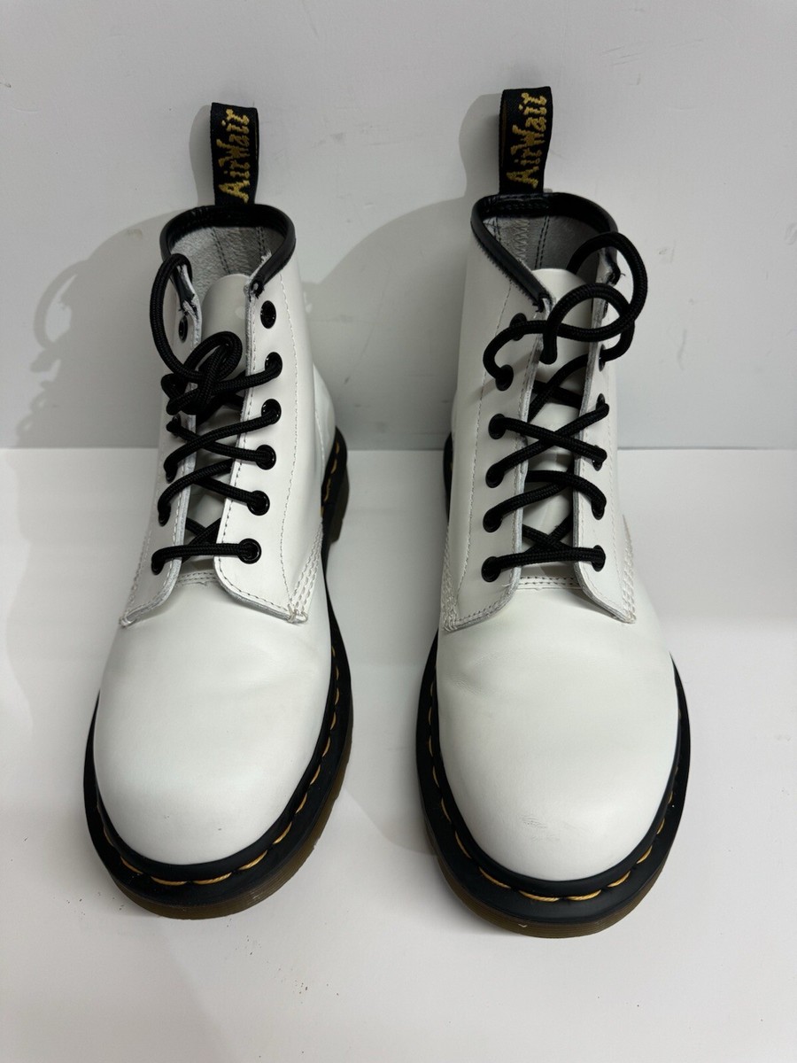 Dr. Martens 101 YS White Smooth Leather Womens Size 7 Men's