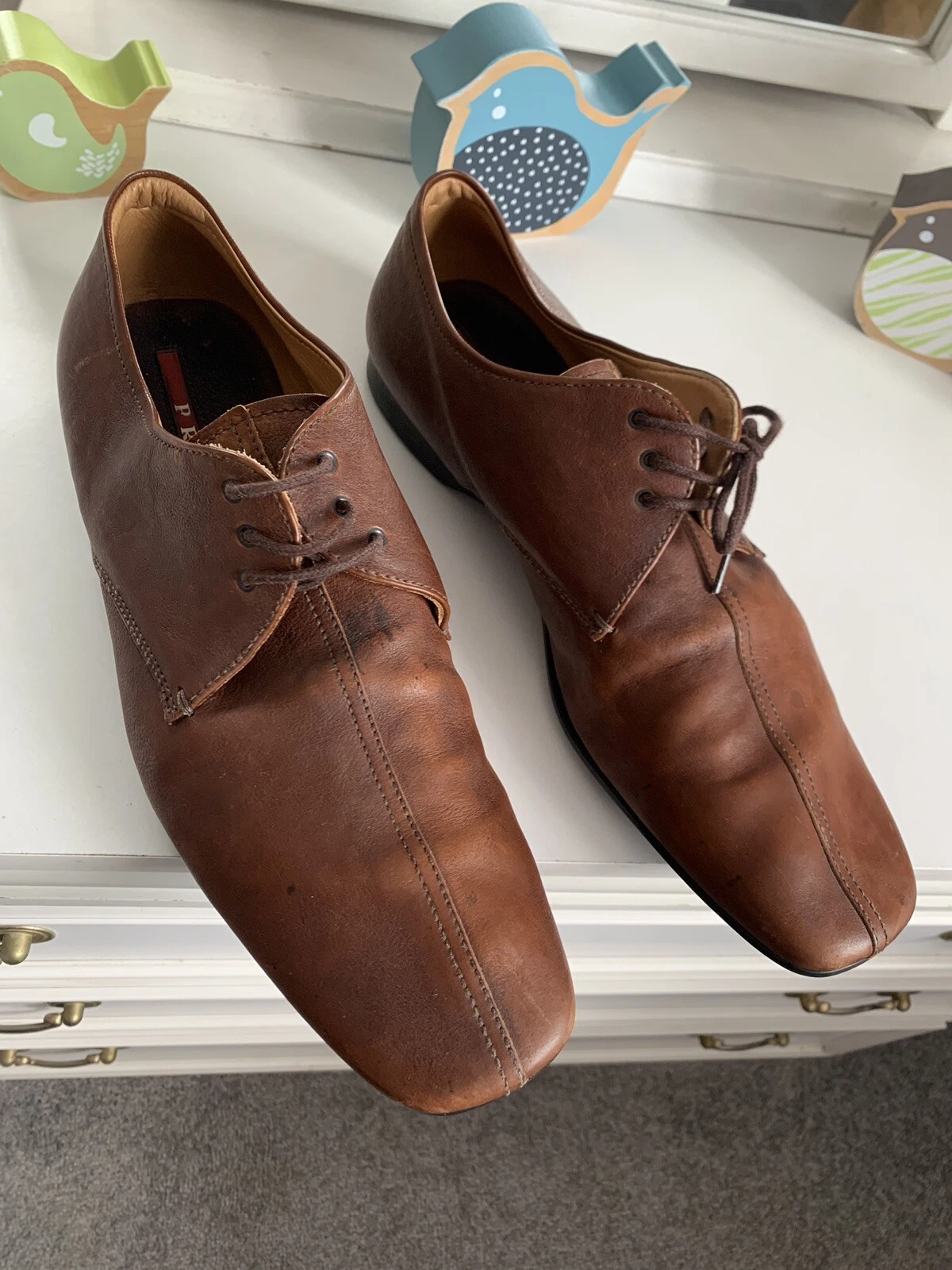 Prada scarpe uomo eleganti 100% autentiche ultra rare