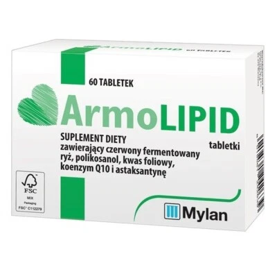 MYLAN ArmoLIPID 60 Tab Colesterol Colesterol Corazón Venas limpias Ácido fólico