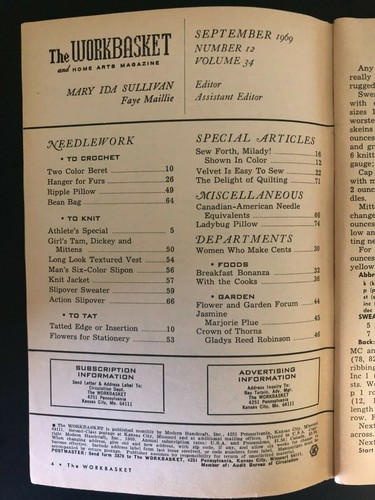 Workbasket and Home Arts Magazine September 1969 Vol 34 No 12 - Imagen 2 de 3