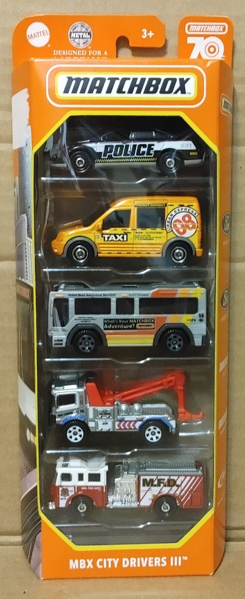 2022 Matchbox - MBX City Drivers III - Fire Engine, Police,Tow