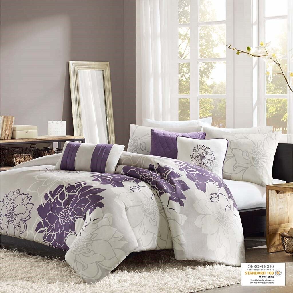 Madison Park Lola 掛け布団等豪華6〜7点セット 4サイズ Madison Park Lola 6 Piece Printed Duvet Cover Set | eBay