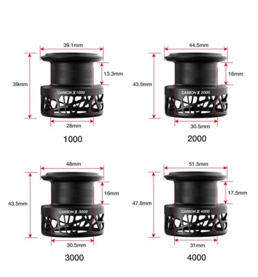 ピシファン CarbonX 4000 予備スプール＆1.2号PEライン付き Carbon X Spinning Reel Ultralight Fishing Reels | Piscifun