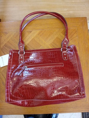 Sac à Main Liz Claiborne Matelassé Rouge - Format Mallette 17" - Neuf Sans étiquette